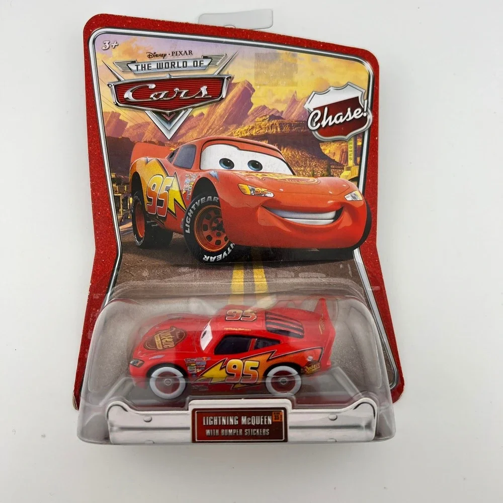 Disney Pixar Cars‎ Lightning McQueen #35 Chase with Bumper Stickers NEW